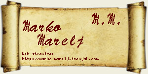 Marko Marelj vizit kartica